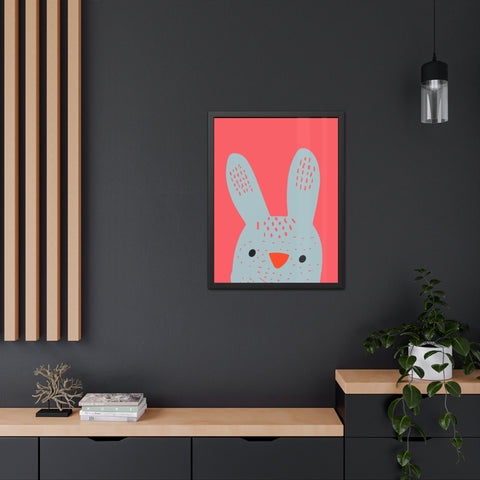 Childrana 1 - Cute Bunny Framed Poster - Perfect for Kids' Rooms & Easter Decor