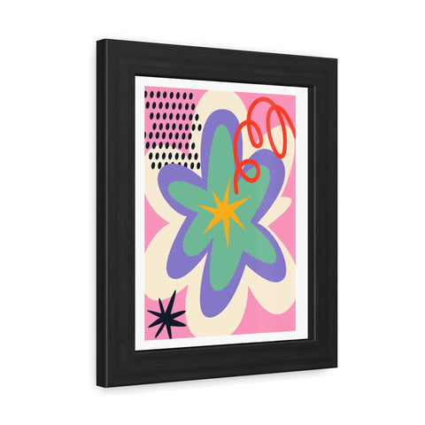 Kurian 6 - Vibrant Floral Framed Poster - Colorful Wall Art for Home Decor