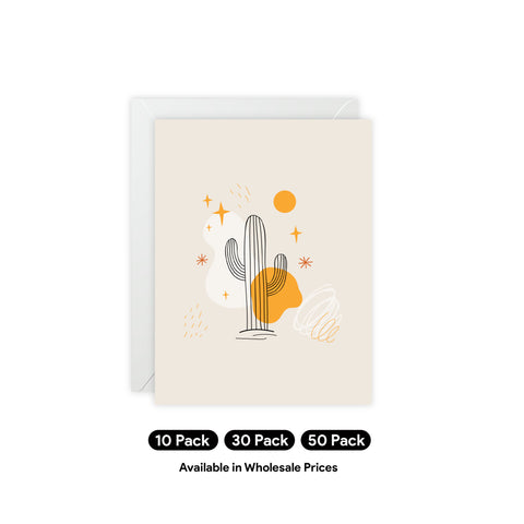 Cactus Greeting Cards — Abstract Greeting Card - Illustrated, Beautiful, any occasion