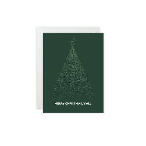 'Merry Christmas, Y'all' Greeting Card – Christmas / Holiday Greeting Card - Illustrated, Modern