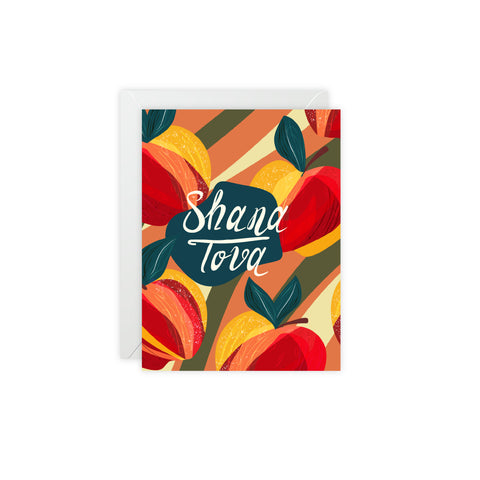 Rosh Hashanah Shana Tova Greeting Card — Rosh Hashanah /Holiday Greeting Card - illustrated, Modern