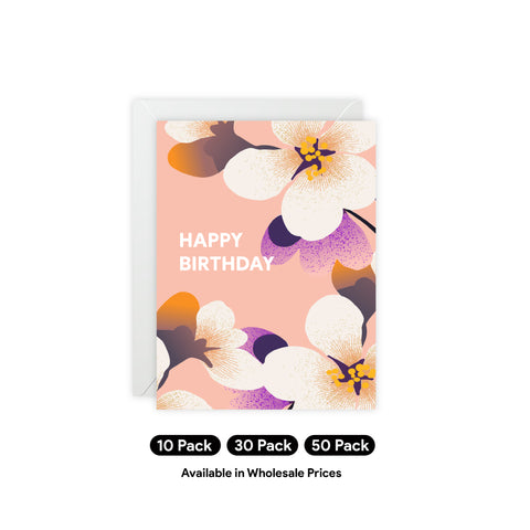Floral Birthday Greeting Cards — Birthday Greeting Card - Illustrated, Floral, Modern