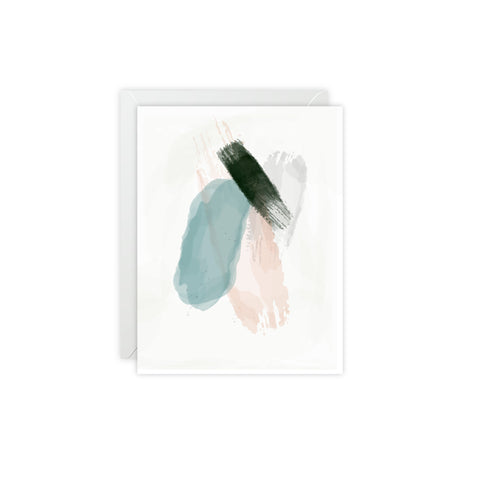 Brushstrokes - Greeting Card — Any Ocassion Greeting Card - Illustrated, Beautiful, Modern