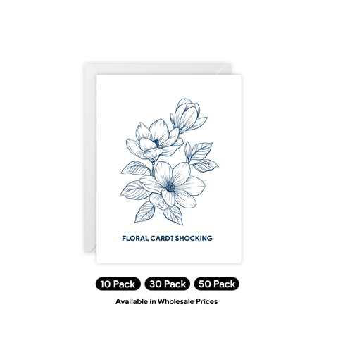 'Floral Card? Shocking' Greeting Card — Floral Greeting Card - Illustrated, Modern