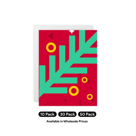 Holiday Pine Branch Greeting Card — Christmas / Holiday Greeting Card - Illustrated, Modern