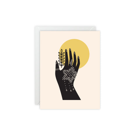 Mystic Hand Greeting Card – Abstract Greeting Card - Illustrated, Beautiful, Modern