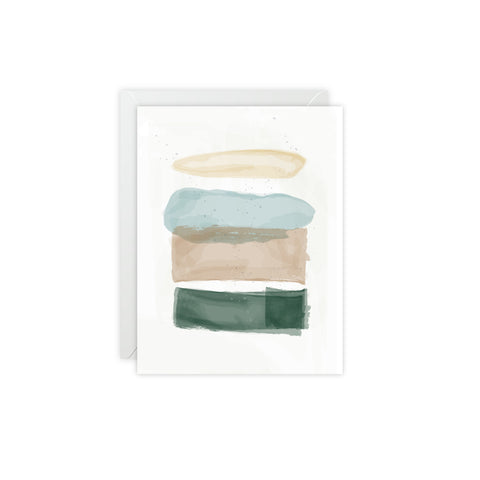 Neutral Watercolor Greeting Card — Abstract Greeting Card - Illustrated, Beautiful, any occasion