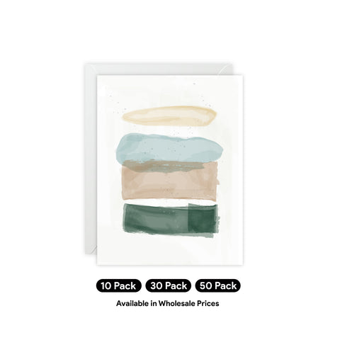 Neutral Watercolor Greeting Card — Abstract Greeting Card - Illustrated, Beautiful, any occasion