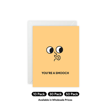 Cute 'You're a Smooch' Greeting Card — Love / Valentine Greeting Card - Illustrated, Funny, Snarky, Modern