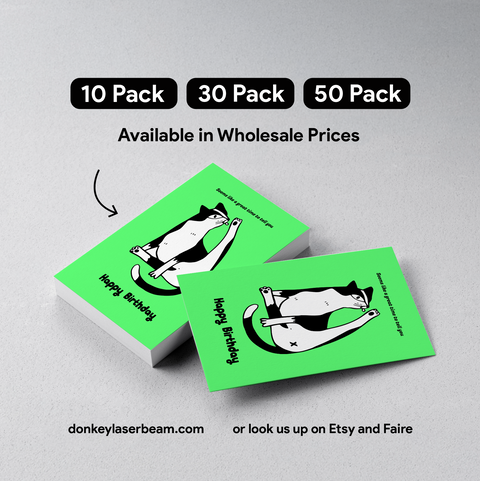 “Free Pecks”Chick en Greeting Card — Humorous Greeting Card - Illustrated, Funny, Snarky, Modern