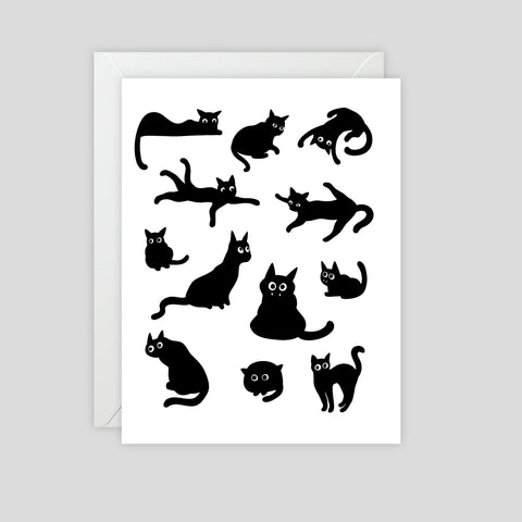 Black Cats - Greeting Card