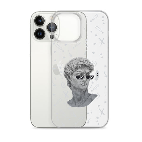 Michaelangelo is a Boss - Clear Case for iPhone® 13, 14, 15, Mini, Plus, Pro and Pro Max