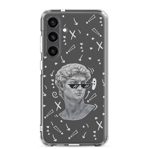 Michaelangelo is a Boss - Clear Case for Samsung® S21, S22, S23, S24, Plus and Ultras