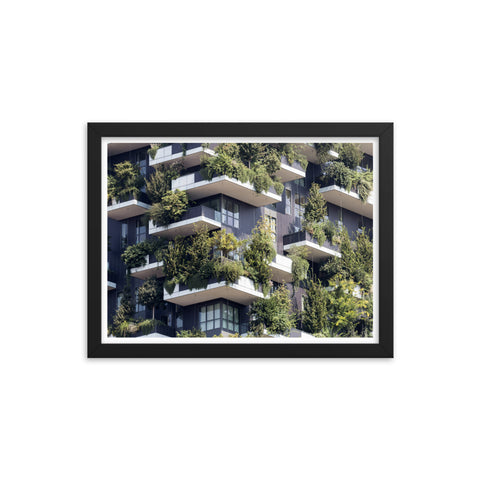 Green Balconies - Framed Print