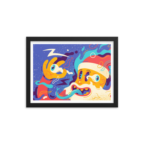 Santa on Acid - Framed Print