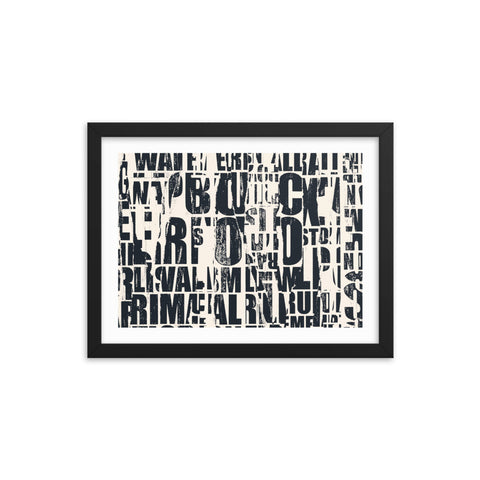 News Grunge - Framed Print