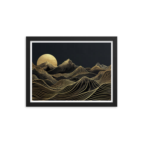 Topography Landscape - Framed Print