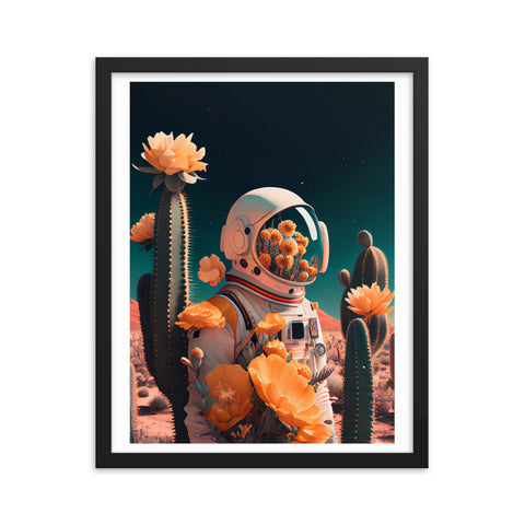 Astronaut in the desert - 1 - Framed Print