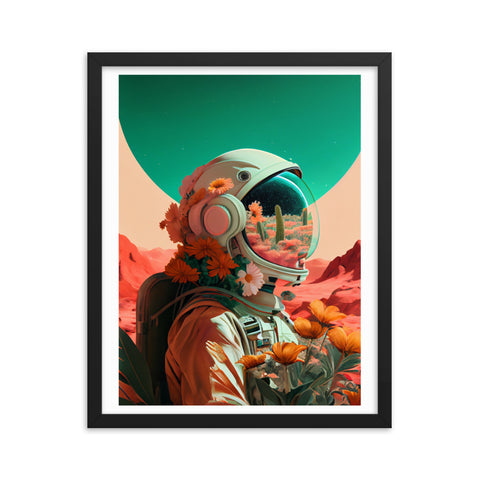 Astronaut in the desert - 2- Framed Print