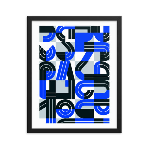 PolyType - 1 - Framed Print