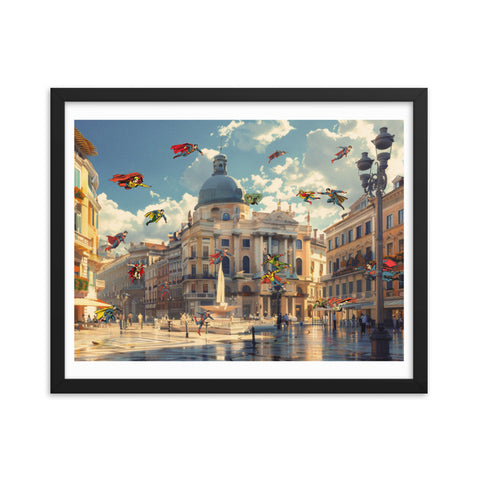 Clash in Rome - Framed Print