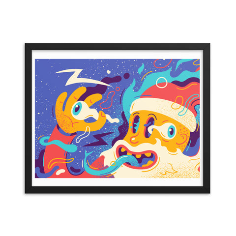 Santa on Acid - Framed Print