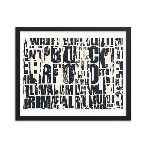 News Grunge - Framed Print