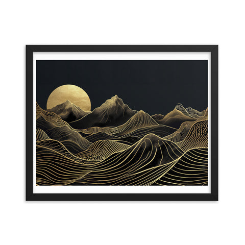 Topography Landscape - Framed Print