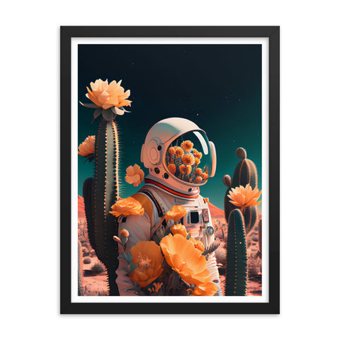 Astronaut in the desert - 1 - Framed Print