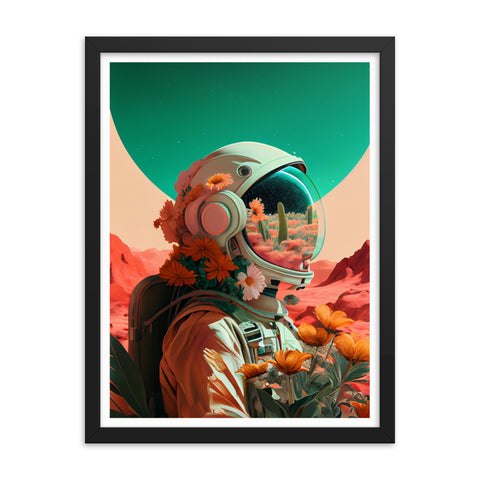 Astronaut in the desert - 2- Framed Print