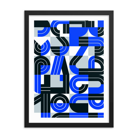 PolyType - 1 - Framed Print