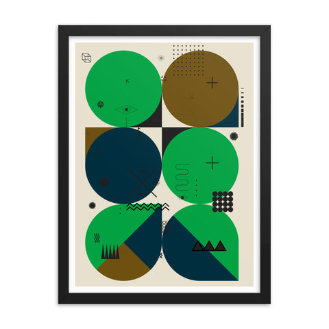 Retrofugal - 4 - Framed Print