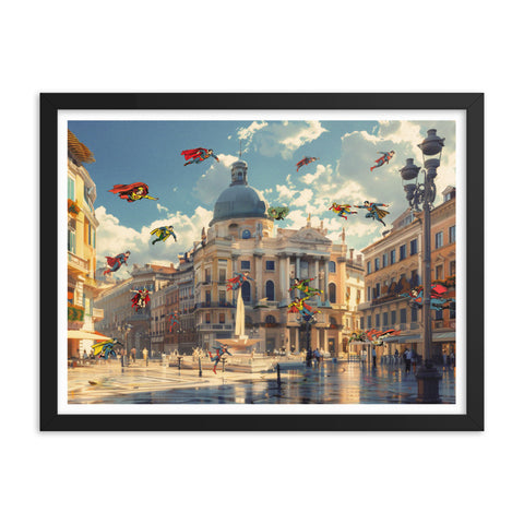 Clash in Rome - Framed Print