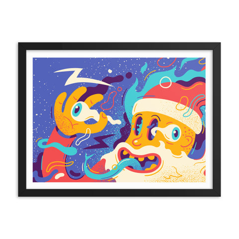 Santa on Acid - Framed Print