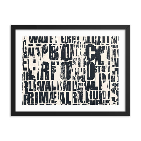 News Grunge - Framed Print