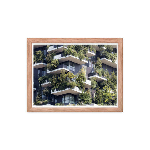 Green Balconies - Framed Print