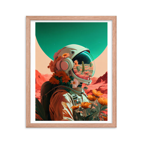 Astronaut in the desert - 2- Framed Print