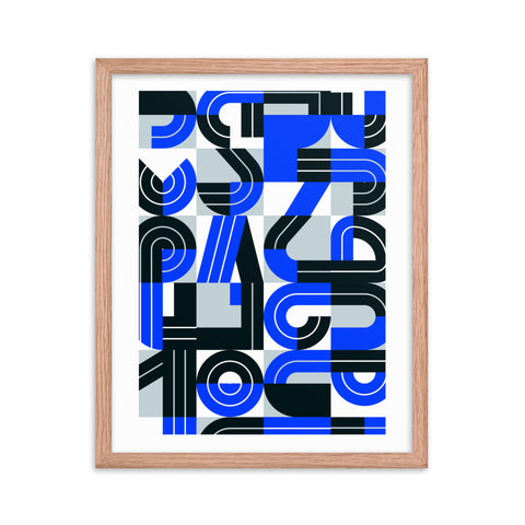 PolyType - 1 - Framed Print