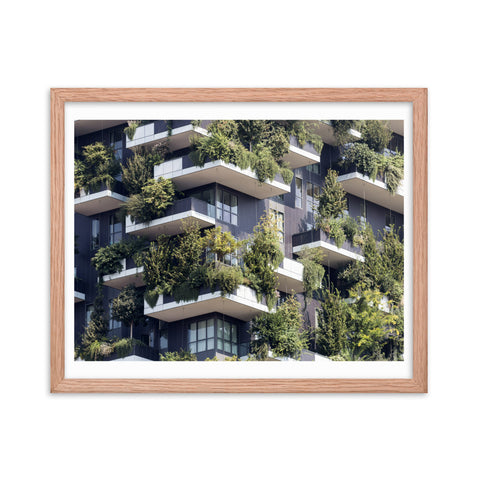 Green Balconies - Framed Print