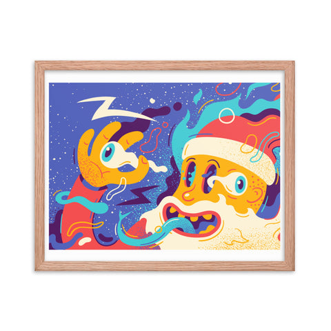 Santa on Acid - Framed Print