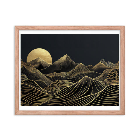 Topography Landscape - Framed Print