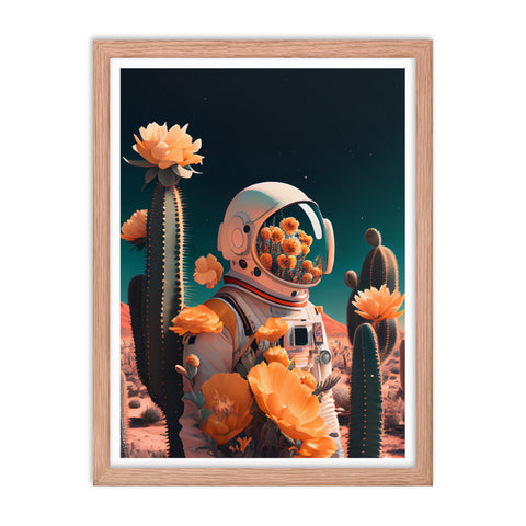 Astronaut in the desert - 1 - Framed Print