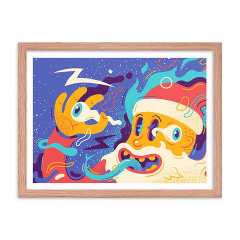 Santa on Acid - Framed Print