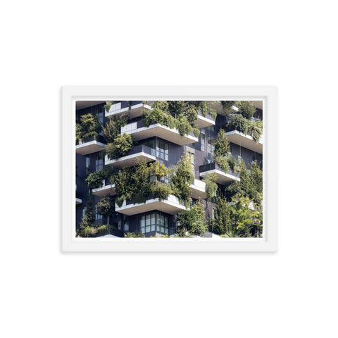 Green Balconies - Framed Print