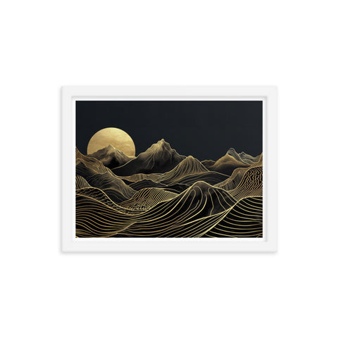 Topography Landscape - Framed Print