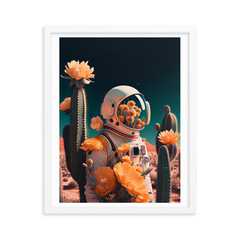 Astronaut in the desert - 1 - Framed Print