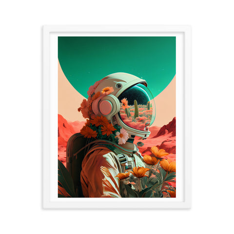 Astronaut in the desert - 2- Framed Print