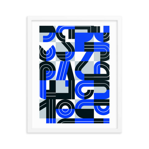 PolyType - 1 - Framed Print