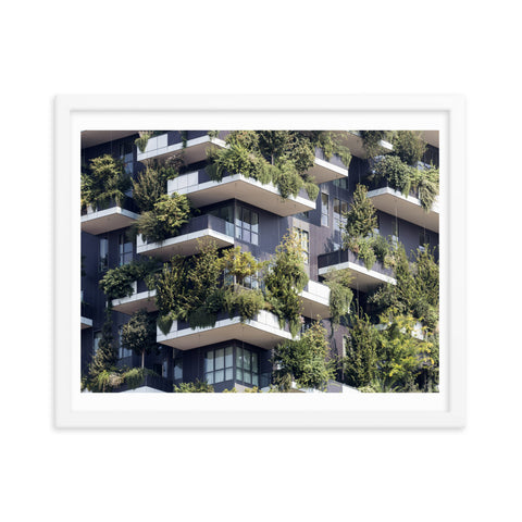 Green Balconies - Framed Print