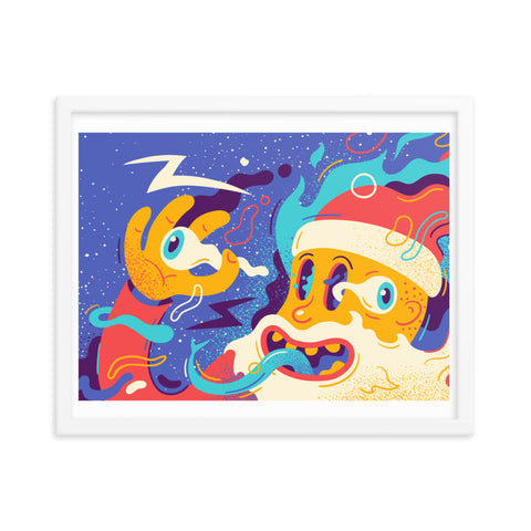 Santa on Acid - Framed Print